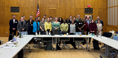 Mayor Satya Rhodes-Conway with student teams during their site visit to Madison, Wisconsin.