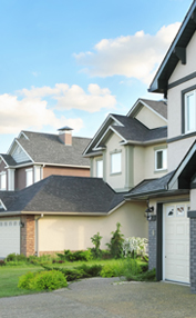 Image of a row of air-sealed townhomes