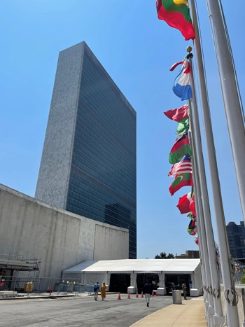 The United Nations Secretariat building in New York City.