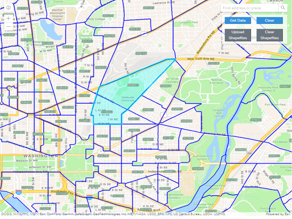 Map depicting the Union Market neighborhood in Washington, D.C.